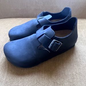 Birkenstock 37 Londons black clog shoe, size 7-7.5